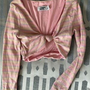 Tiger Mist Multicolor Striped Crop Top